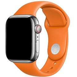 Силиконовый ремешок HERMES для Apple Watch 42-44-45-49 №02  Оранжевый