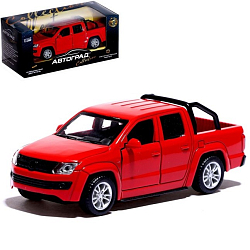 Машина металлическая «Тундра», открываются двери, 1:32, инерция, цвет красный