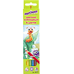 Карандаши ЮНЛАНДИЯ "В ГОСТЯХ У БУКАШЕК", 6 цв, 181377