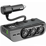 Разветвитель прикуривателя EARLDOM ES-CS4 120W (3выхода+2Type-C+2USB) черный