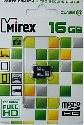 Micro SD 16Gb Mirex Class 10 без адаптера