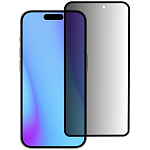 Противоударное стекло 5D WALKER для iPhone 15 Pro черное, Антишпион