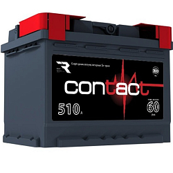 Аккумулятор CONTACT 6ст-60.0 Ач, 510A, L2, обратная, 242х175х190 / CON6000