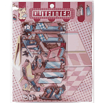 Наклейки+пинцет для творчества румбокс "Магазин одежды", розовые (16*20 см)