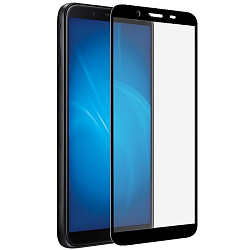 Противоударное стекло 3D NONAME для SAMSUNG Galaxy A01Core, черное, полный клей, в техпаке