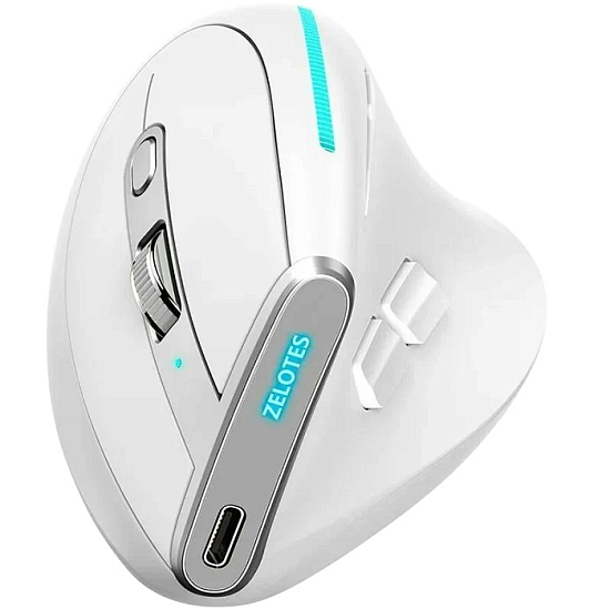 Мышь вертикальная БП ZELOTES F-36 (белая)
