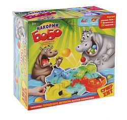 Настольная игра на скорость «Накорми Бобо», 4 бегемотика