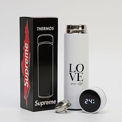 Термос Supreme "Love", c термометром, 450 мл, сохраняет тепло 8 ч, 23 х 6.5 см 6920740