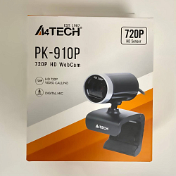 Веб-камера A4TECH PK-910P черный 2Mpix (1280x720) USB2.0 с микрофоном