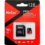 Micro SD 128Gb NETAC P500 Extreme Pro Class 10 UHS-I A1 V30 + адаптер SD