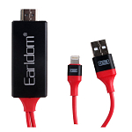 Кабель HDMI <--> iPhone 5/6/7  2.0м EARLDOM ET-W5 красный