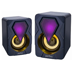 Колонки 2.0 PERFEO SHINE (PF_A4438) черные (2х3 Вт)