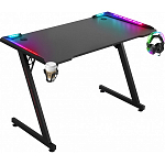 Стол игровой Defender Jupiter RGB (110x60см./ подсветка/ подвесы для кружки+гарнитуры/ черный)