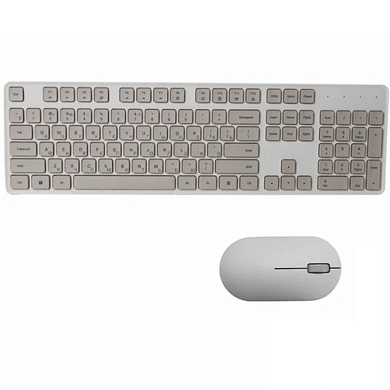 Клавиатура+мышь Xiaomi Mi Wireless Keyboard and Mouse Combo ENG (WXJS02YM) White