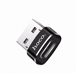 Переходник USB >--> Type-C  HOCO UA6 чёрный
