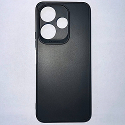 Задняя накладка Мобилис для Xiaomi Redmi 13, черный , матовая с защитой камеры