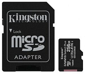 Micro SD 256Gb Kingston Class 10 Canvas Select Plus A1 (100 Mb/s) с адаптером SD