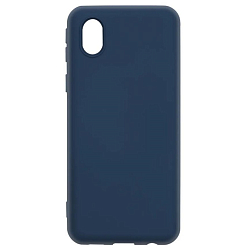 Силиконовый чехол SILICONE CASE для Samsung Galaxy A01 (Синий)