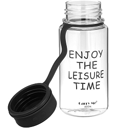 Бутылка для воды, 450 мл, с ситечком, 17.5 х 10.5 см, черная   10703142