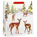 Пакет «Прогулка в зимнем лесу», M 30 х 26 х 9 см 10453776