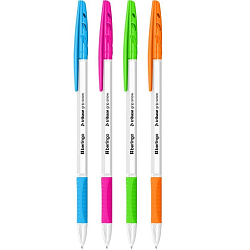 Ручка шариковая Berlingo "Tribase grip snow" синяя, 0,7мм, грип, ассорти CBp_70965