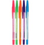 Ручка шариковая 0.5 мм, стержень синий, LANCER Fluo 814, ароматизированная, МИКС