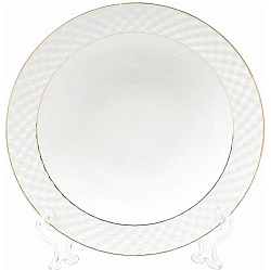 Тарелка суповая Daniks Кембридж, керамика, 22 см, круглая (304393)
