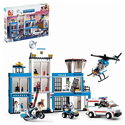 Конструктор SLUBAN «Полицейский участок», 606 деталей