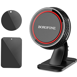 Автомобильный держатель BOROFONE BH13, Journey чёрный с красными вставками