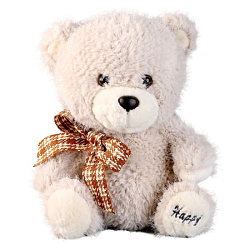 Мягкая игрушка Мишка с бантиком, 24 см, бежевый 9824317