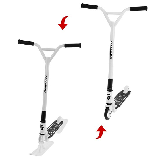 Самокат-снегокат трюковой, зимний  2 в 1   6913027