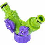 Разветвитель 2- х канальный, регулируемый, со штуцерами// Palisad 66426