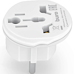 Переходник Buro BU-PA01-W (1 розетка) белый
