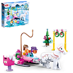 Конструктор SLUBAN Розовая мечта: «Сани с лошадкой», 149 деталей