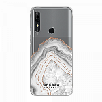 Задняя накладка GRESSO для Huawei P Smart Z. Коллекция "Drama Queen". Модель "White Agate".