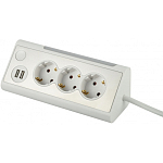 Сетевой фильтр  1.5м ROMBICA NEO PSE-006, белый, 3 розетки, 16A