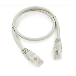 Патч-корд  0.5м Cablexpert PP10-0.5M кат.5, литой, многожильный (серый)