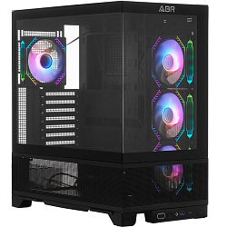 Корпус ABR MINI PRO (1*USB 3.0, 1*USB Type-C, HD Audio, 4xRGb Fan, ATX, Micro-ATX, ITX)