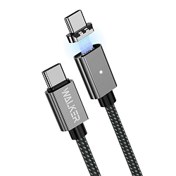 Кабель Type-C <--> Type-C  1.5м WALKER C990 черный, 100W