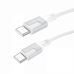 Кабель Type-C <--> Type-C  1.0м BOROFONE BX101, White, 60W