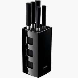 Набор ножей NADOBA, серия KEIKO, 5шт, с универсальным керамическим блоком