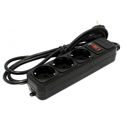 Сетевой фильтр  3.0м EXEGATE SP-3-3B, 3 розетки, евровилка, черный