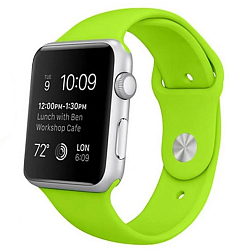 Силиконовый ремешок для Apple Watch (42/44mm) (60 ярко-зеленая трава)