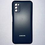 Задняя накладка SILICONE COVER для Samsung A03S тёмно-синий