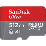 Micro SD 512Gb SanDisk Class 10 Ultra UHS-I A 1 (140 Mb/s) без адаптера
