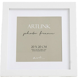 Фоторамка МДФ "Ellis" 20x20 см, с паспарту, белый 76737 9803225
