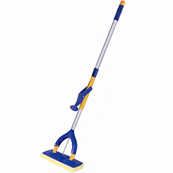 Швабра самоотжимная, механизм "Бабочка", насадка спонж/микрофибра 26см, телеск. черенок 115см, LAIMA