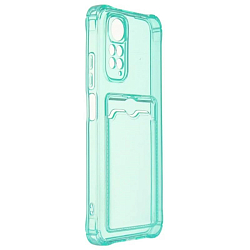 Задняя накладка ZIBELINO Silicone Card Holder Case для Xiaomi Redmi Note 11 4G/11S 4G (мятный) защита к