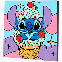 Картина по номерам для детей «Сладости с Стичем» 15×15 см 10957158
