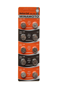 Элемент питания MINAMOTO AG12 (LR43)  BL-10 (10/200/1000)
